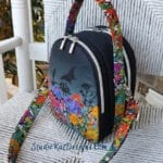 A bag with butterfly design on the chair