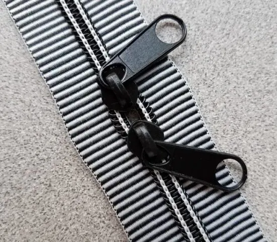Closeup shot of black zipper Studio Kat Designs