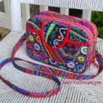 A colorful sling bag by Studio Kat Designs