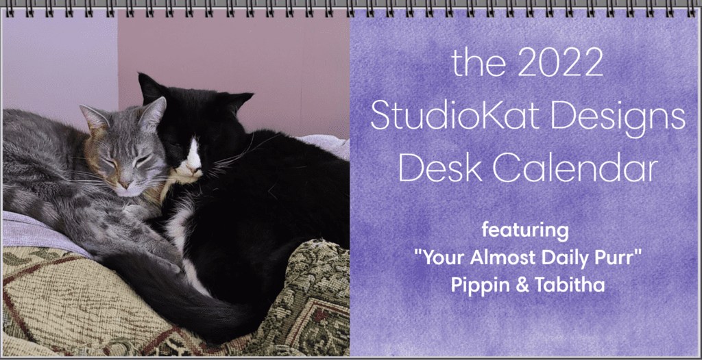 The 2022 Studio Kat Designs desk calendar
