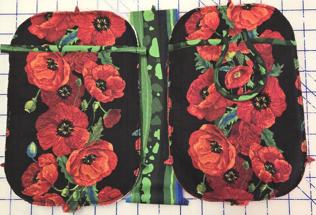 A close up of two red flowers on a black background