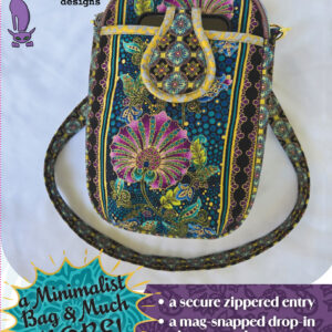 A colorful crossbody bag with floral embroidery and secure zippers.
