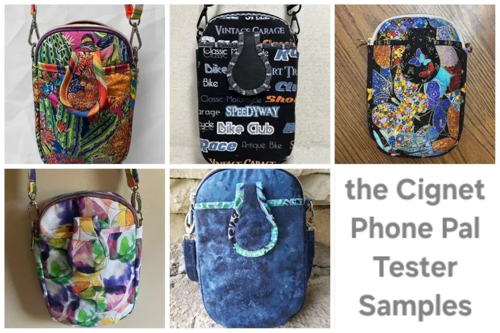 A collage of five colorful, artistic phone cases with unique designs.