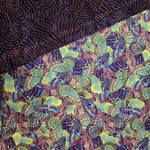 Packed Butterfly Wings w/dotted Batik Contrast