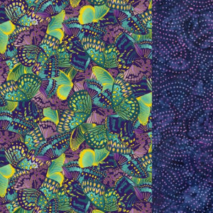 Packed Butterfly Wings w/dotted Batik Contrast